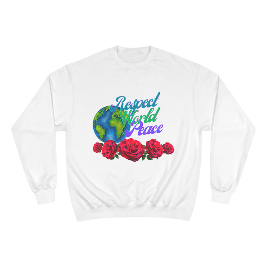 Respect World Peace™ Globe Rose Sweatshirt - Purple