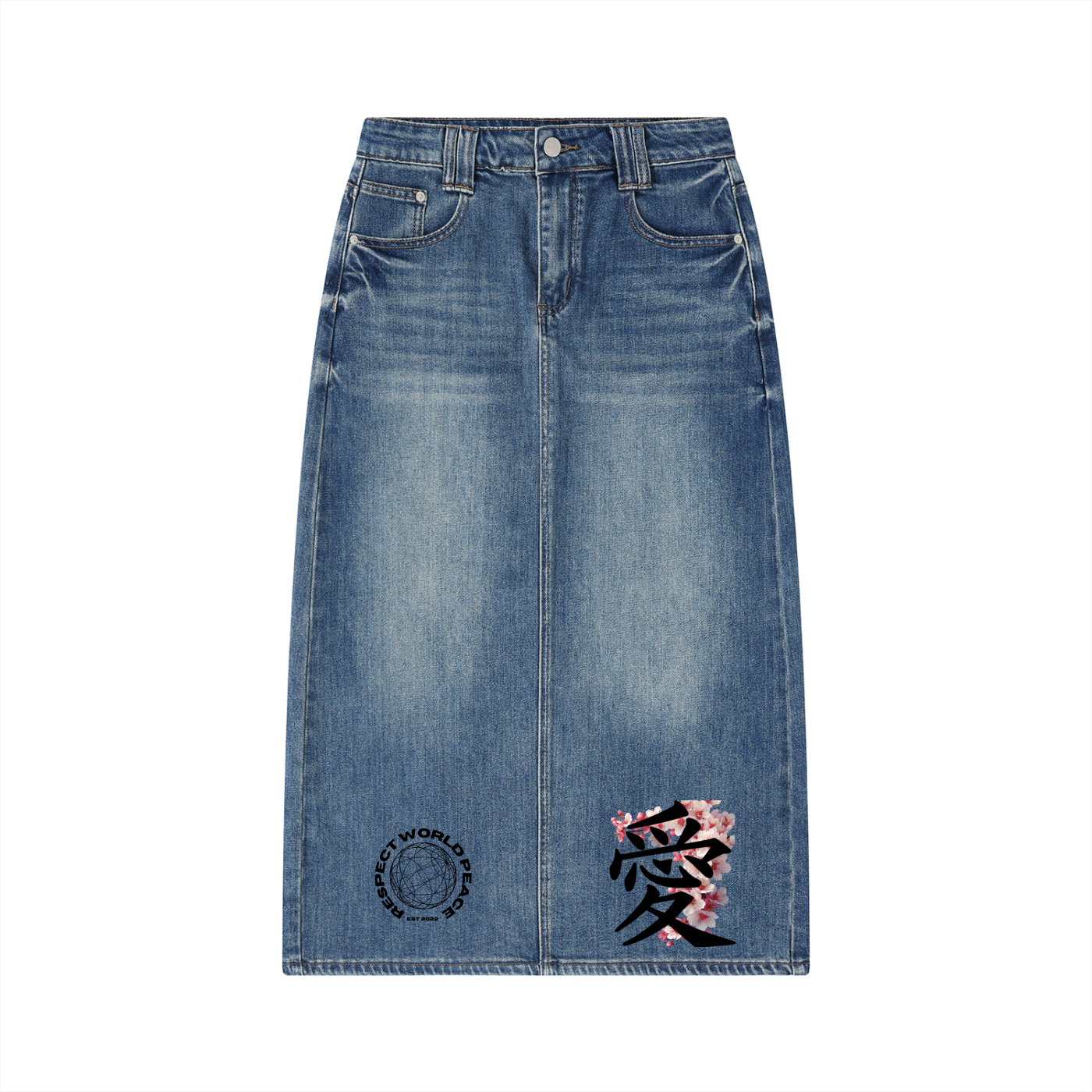 Respect World Peace™ Denim Skirt