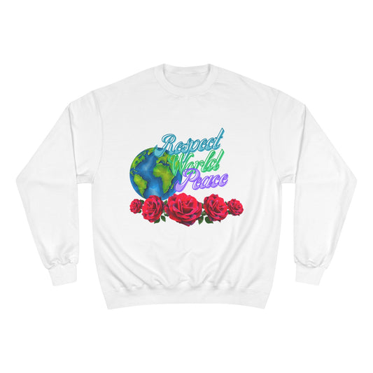 Respect World Peace™ Globe Rose Sweatshirt - Purple