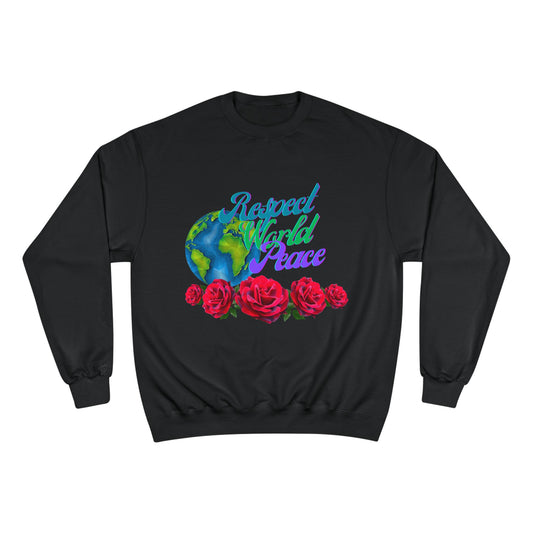 Respect World Peace™ Globe Rose Sweatshirt - Purple