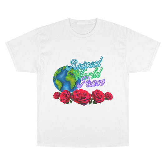 Respect World Peace™ Globe Rose T-Shirt - Purple