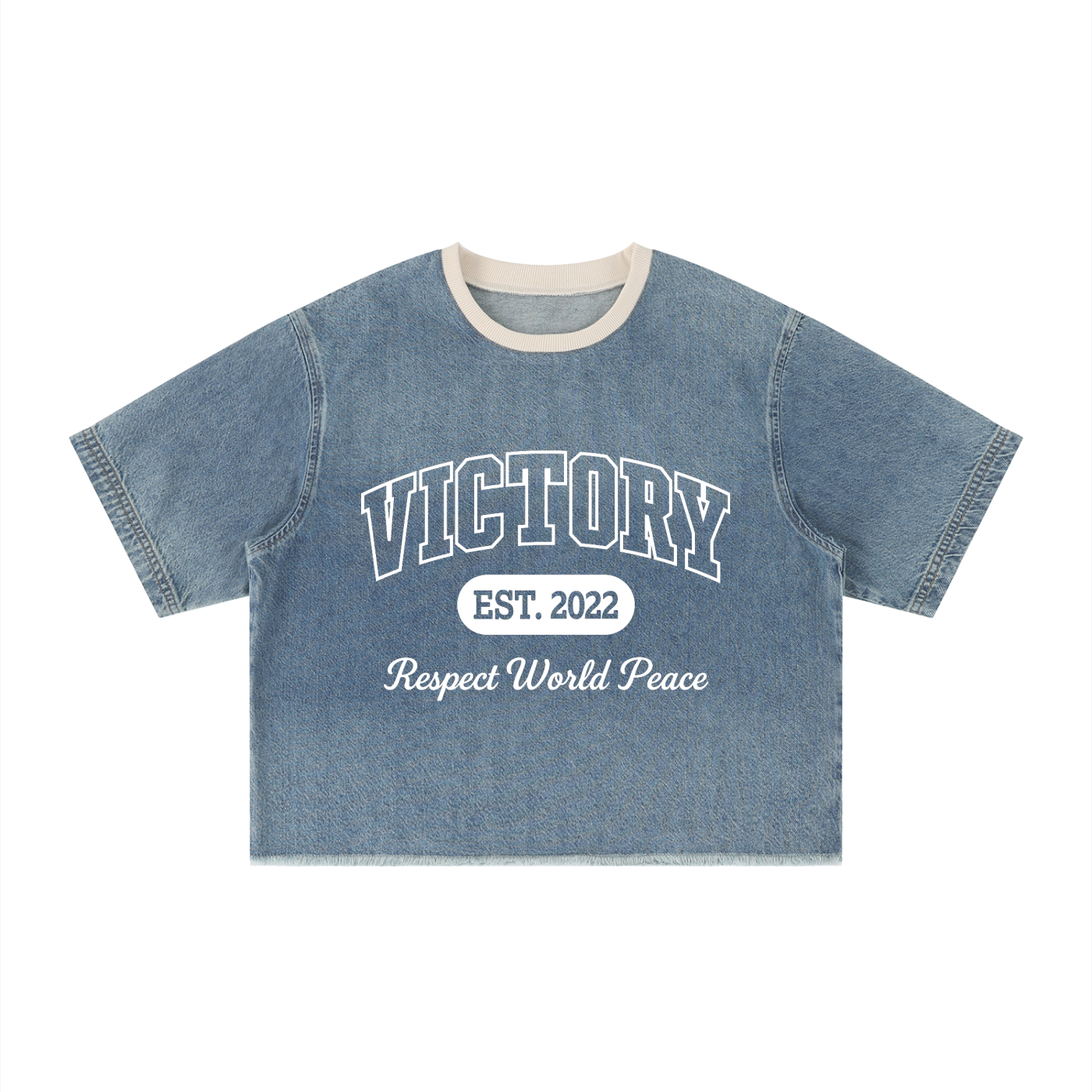 Respect World Peace™ Boxy Denim T-Shirt