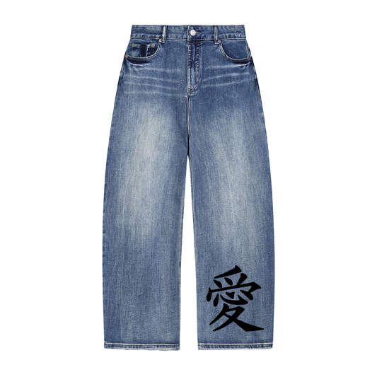 Respect World Peace™ Love Calligraphy Heavyweight Denim Jeans