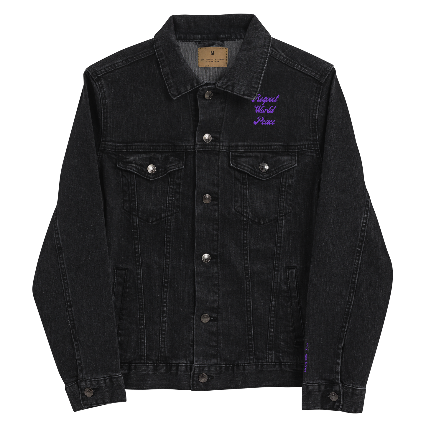 Respect World Peace™ Embroidered Denim Jacket
