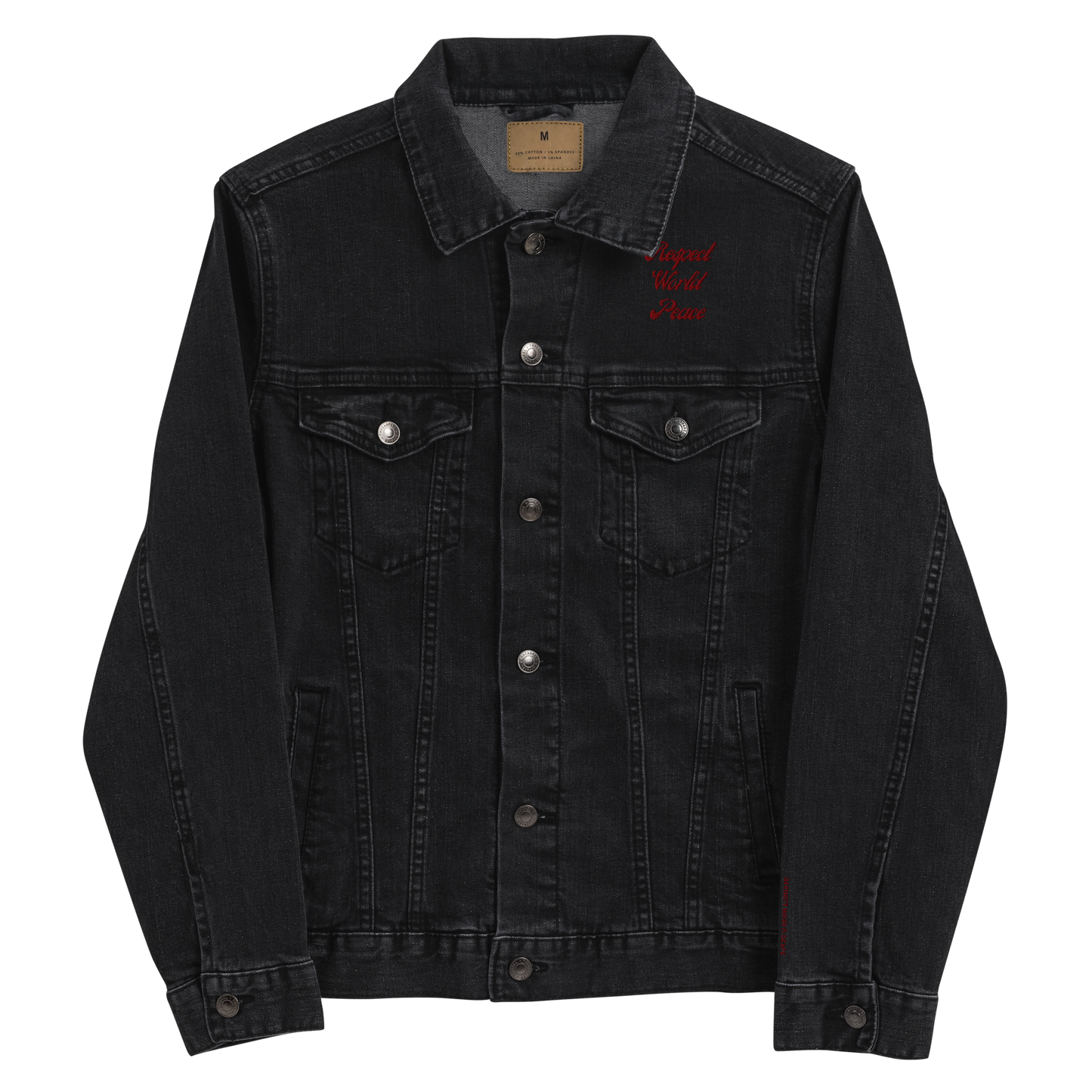Respect World Peace™ Embroidered Denim Jacket