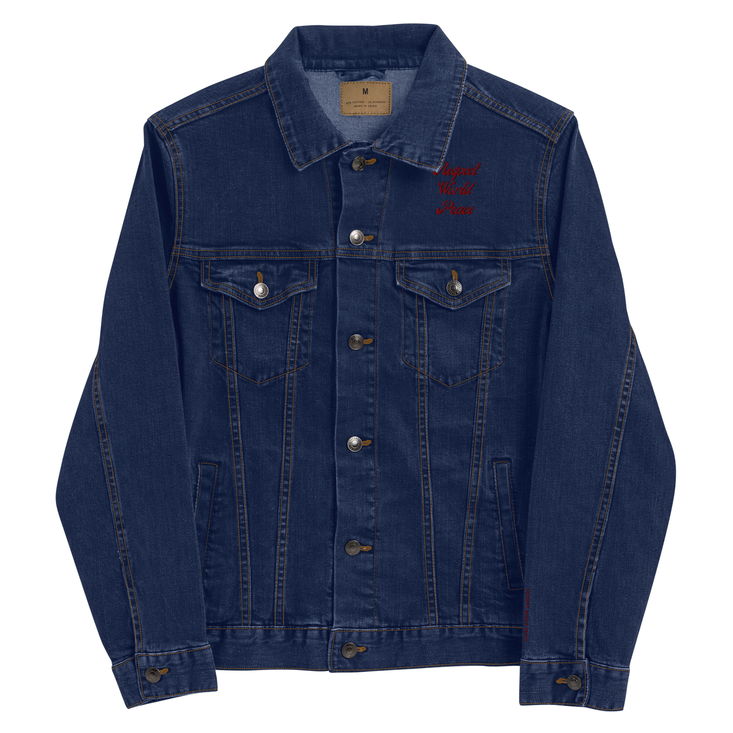 Respect World Peace™ Embroidered Denim Jacket
