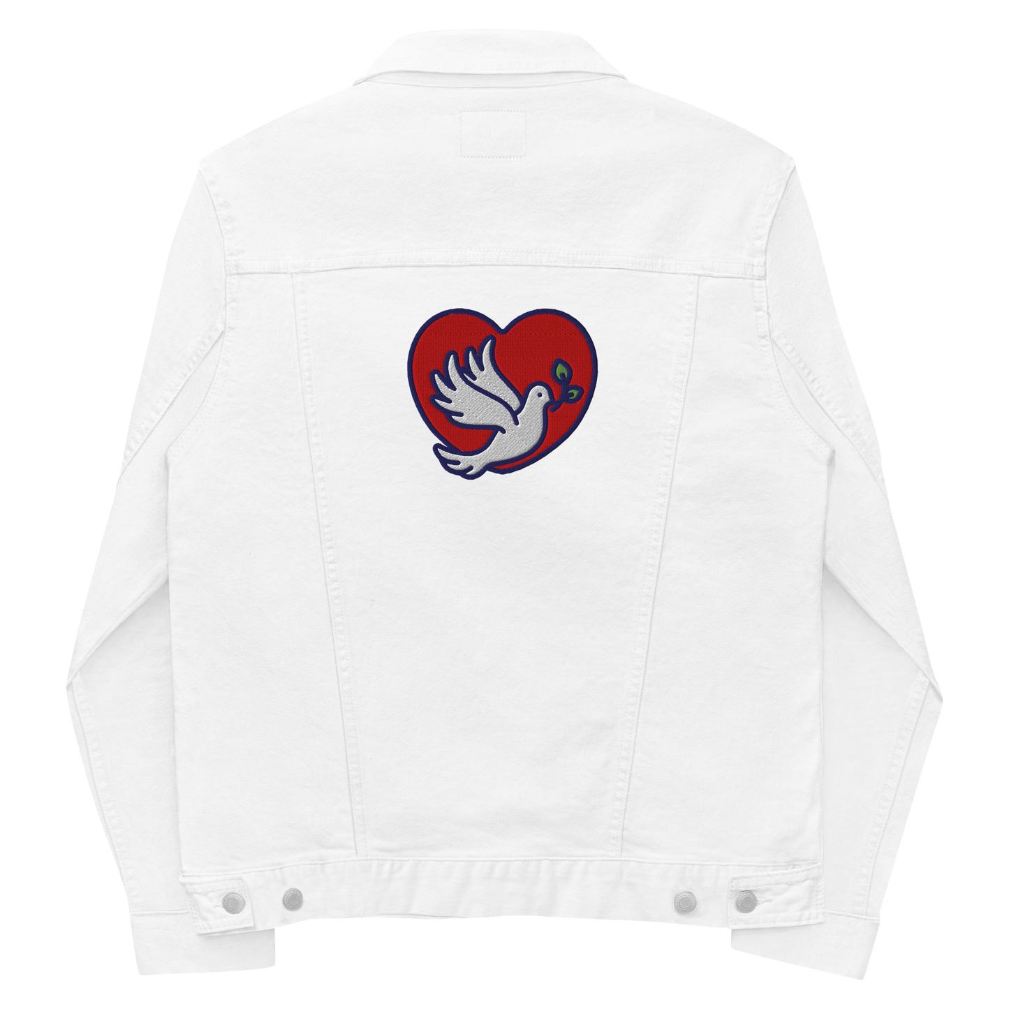 Respect World Peace™ Embroidered Denim Jacket